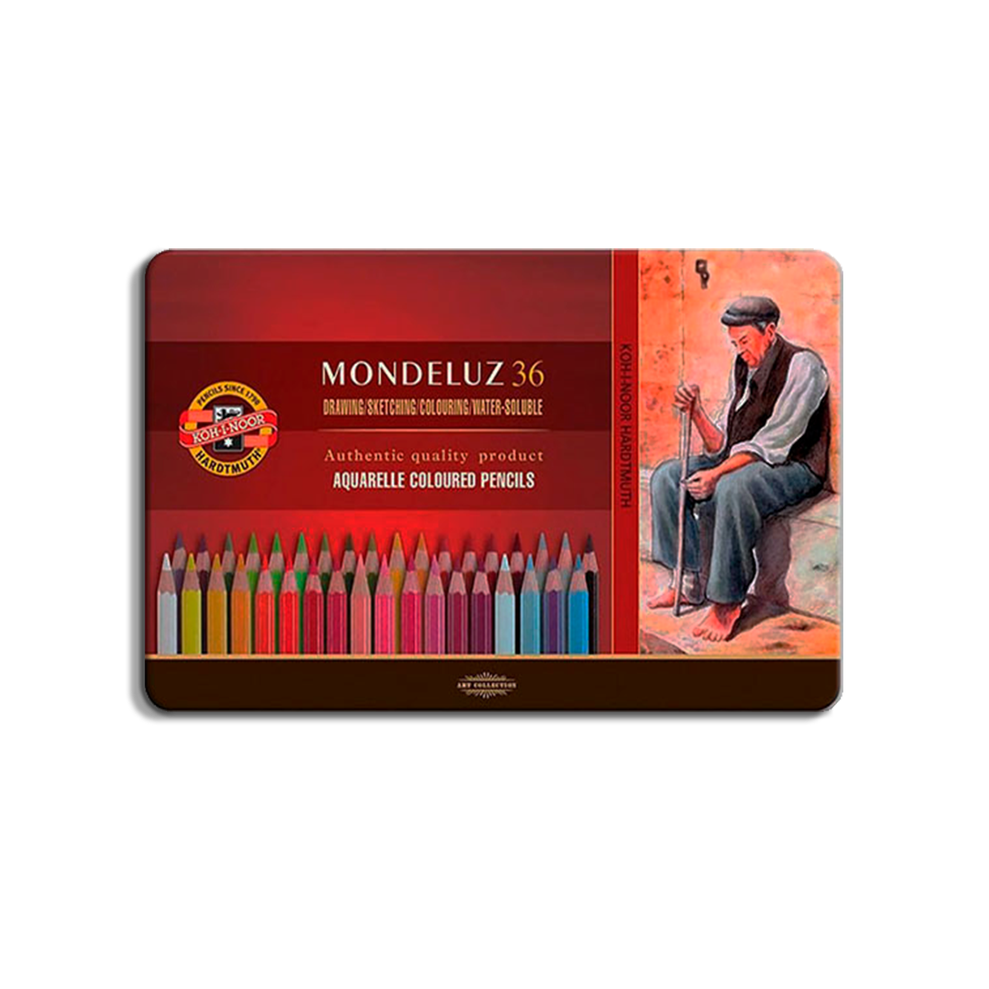 Карандаши акварельные Koh-i-Noor Mondeluz 36 шт в металле
