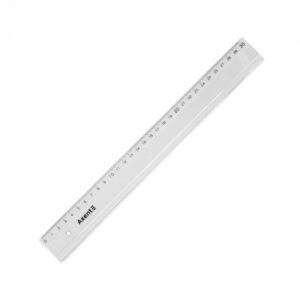 Линейка пластиковая прозрачная 30 см Axent