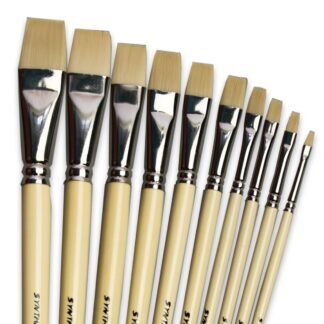 Кисть синтетика плоская IVORY 1312 № 02 Живопись