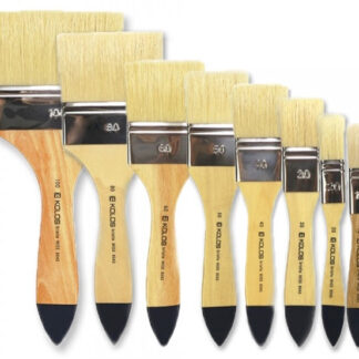 Кисть флейцевая Wide 8043 #20 короткая ручка Kolos