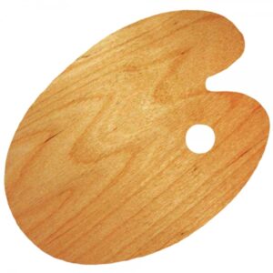 Палитра овальная деревяная эргономичная промасленная 25х35 ROSA