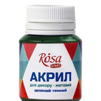 Краска для декора матовая Deco Akrylic 20 мл ROSA №14 Зеленый темный