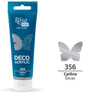 Акрил для декора Deco Acrylic № 356 75 мл Серебро Rosa Talent
