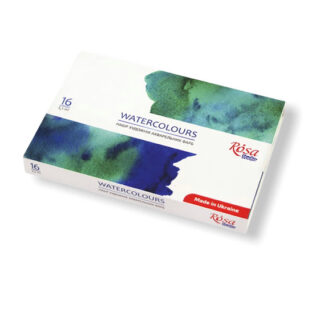 Набір акварельних фарб 16 кольорів Watercolours ROSA Studio