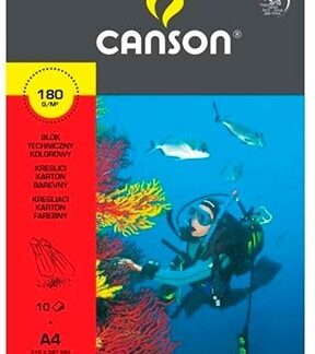 Блок кольорового картону Canson School Pad А3 180 гр 10 аркушів