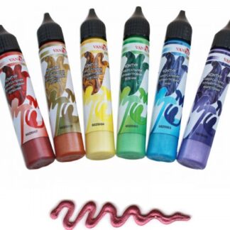 Контур універсальний перламутровий Van Pure 25 мл Червоний 007