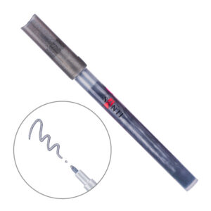 Маркер двосторонній SANTI Metallic outline 0.8 мм чорний-сріблястий