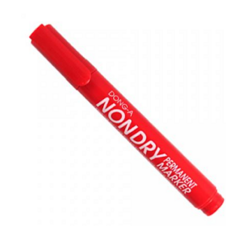 Маркер перманентний DONG-A Nondry скошений червоний