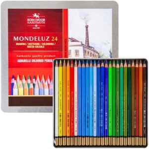 Набір олівців акварельних Koh-i-Noor Mondeluz Landscape Colours 24 шт в металі