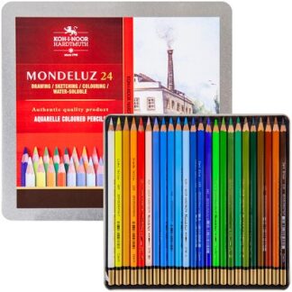 Набір олівців акварельних Koh-i-Noor Mondeluz Landscape Colours 24 шт в металі