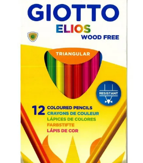Набір олівців кольорових GIOTTO Elios Tri 12 кол пластиці
