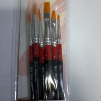 Набір кистей ROSA Studio синтетика кругла та плоска №12 6 шт кр