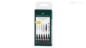 Набір капілярних ручок Faber-Castell "Pitt Artist Pen" чорний 6шт