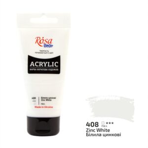 Фарба акрилова ROSA Studio ACRYLIC 75 мл Білила цинкові 408