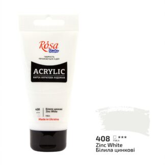 Фарба акрилова ROSA Studio ACRYLIC 75 мл Білила цинкові 408