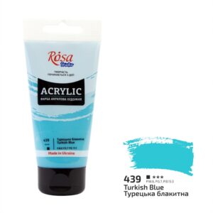 Фарба акрилова ROSA Studio ACRYLIC 75 мл Турецька блакитна 439