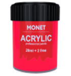 Фарба акрилова Monet 22 мл Кармінова флуоресцентна F5